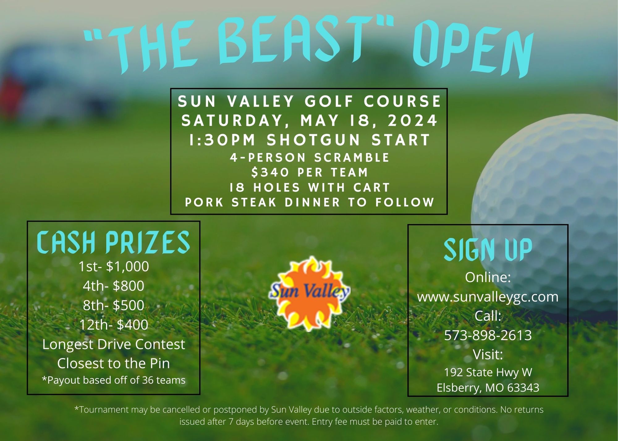 Sun Valley Fall The Beast Open 5-18-2024